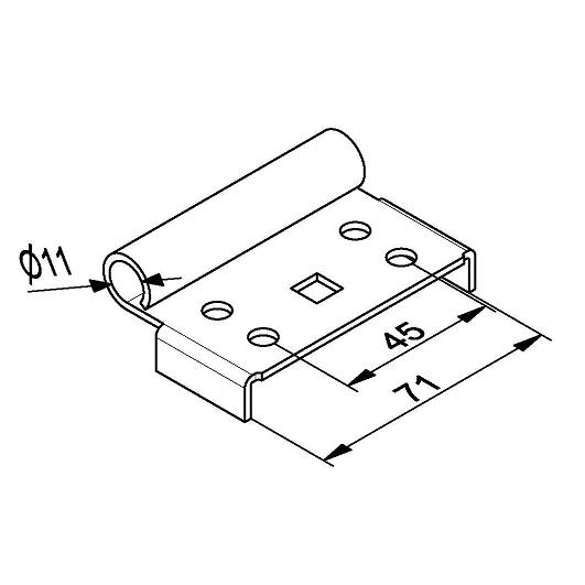 Roller bracket 70 mm